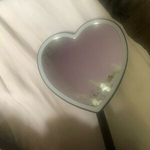 Light up coquette heart shaped mirror